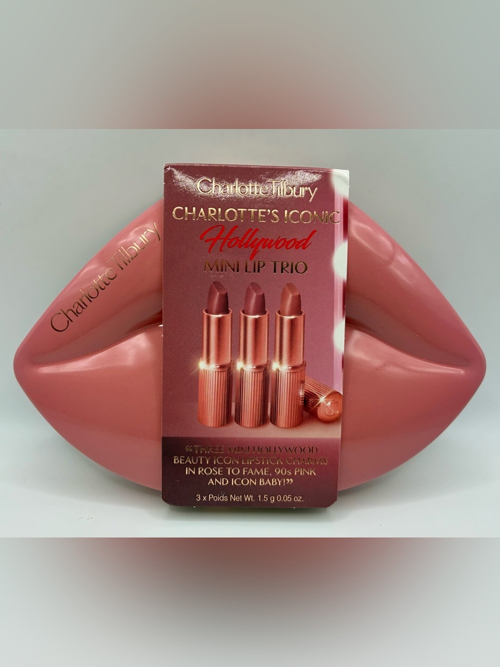 Charlotte Tilbury Charlotte's Iconic Hollywood Mini Lip Trio 3 Lipstick Set
